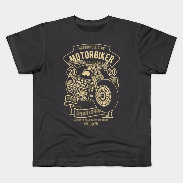 Motorbike Kids T-Shirt by Genuine Vintage